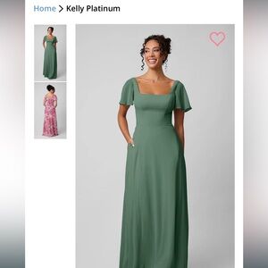 NWT Kelly Eucalyptus Bridesmaid dress